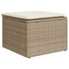 vidaXL 4-tlg. Garten-Sofagarnitur mit Kissen Beige Poly Rattan
