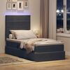 vidaXL Bett mit Stauraum und LED mit LED Dunkelgrau 90 x 190 cm Samt