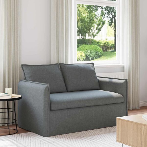 vidaXL Sofa 120cm Dunkelgrau Metall