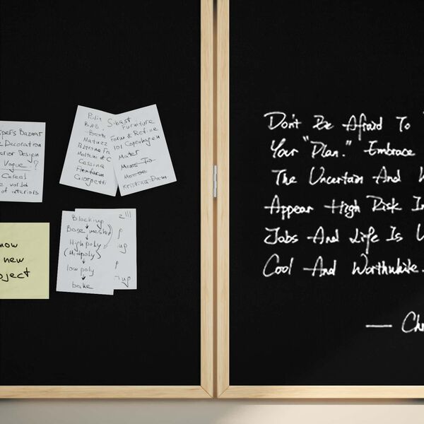 vidaXL Info-Tafel Schwarz 80 x 80 x 1,4 cm Massivholz Kiefer