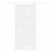 vidaXL Schiebet&uuml;r Wei&szlig; 93 x 202 cm Massives Kiefernholz