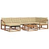 vidaXL Outdoor-Sofagarnitur 19 pcs Natur und Beige Massivholz Akazie