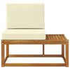 vidaXL Outdoor End Sofa Natur 91 x 63 x 73 cm Massivholz Akazie