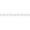 vidaXL Gartenzaun mit Speerspitzen Stahl (1 - 1,25) x 13,6 m Schwarz