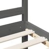 vidaXL Massivholzbett Grau 200x200 cm