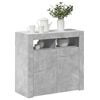 vidaXL Sideboard mit LED-Leuchten Betongrau 80x35x75 cm
