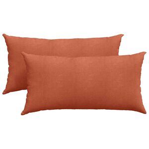 vidaXL Sofakissen 2 St&uuml;ck Rot-Orange 80 x 40 cm Cordstoff