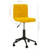 vidaXL Esszimmerstuhl Drehbar Senfgelb Samt