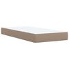 vidaXL Boxspringbett mit Matratze Cappuccino-Braun 90x190cm Kunstleder