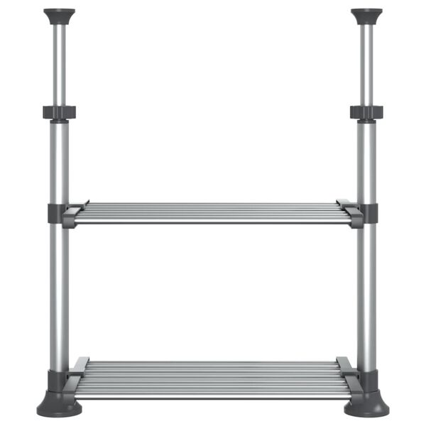 vidaXL Küchenregal 50x25x(50-70) cm Aluminium
