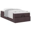 vidaXL Ottoman-Bett mit Matratze Dunkelbraun 90x200 cm Stoff