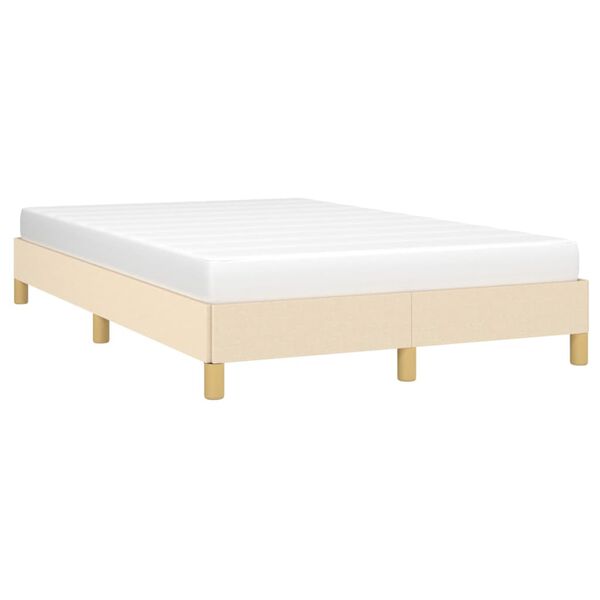 vidaXL Bettgestell ohne Matratze Creme 120x200 cm Stoff