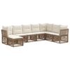vidaXL Gartensofa-set 8 pcs Beige Poly-Rattan