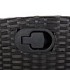 vidaXL Gartensessel mit Fu&szlig;teil 2 Stk. Verstellbar Schwarz Poly Rattan