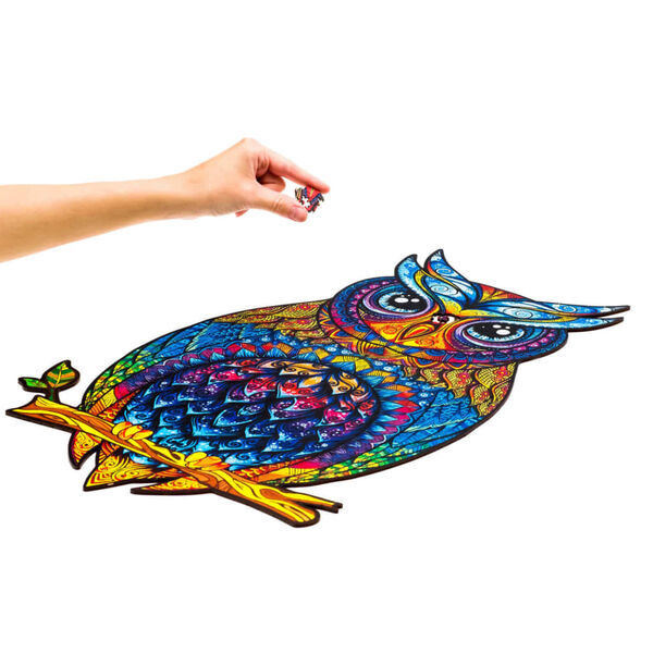 UNIDRAGON 330-tlg. Holzpuzzle Charming Owl King Size 25x43 cm