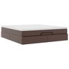 vidaXL Ottoman-Bett mit Matratze Braun 180x200 cm Kunstleder