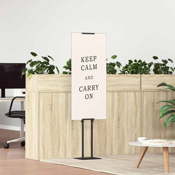 vidaXL Messest&auml;nde 2 pcs Schwarz 30 x 23,5 x 210 cm Stahl