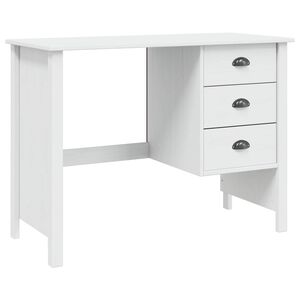 vidaXL Schreibtisch mit Schubladen HILL Wei&szlig; 100 x 45 x 74 cm