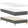vidaXL LED Boxspringbett mit Matratze Dunkelgrau 80 x 200 cm Stoff