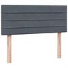 vidaXL Boxspringbett mit Matratze Dunkelgrau 120x220 cm Samt