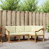 vidaXL Outdoor-Sofagarnitur mit Kissen 4 pcs Natur und Creme