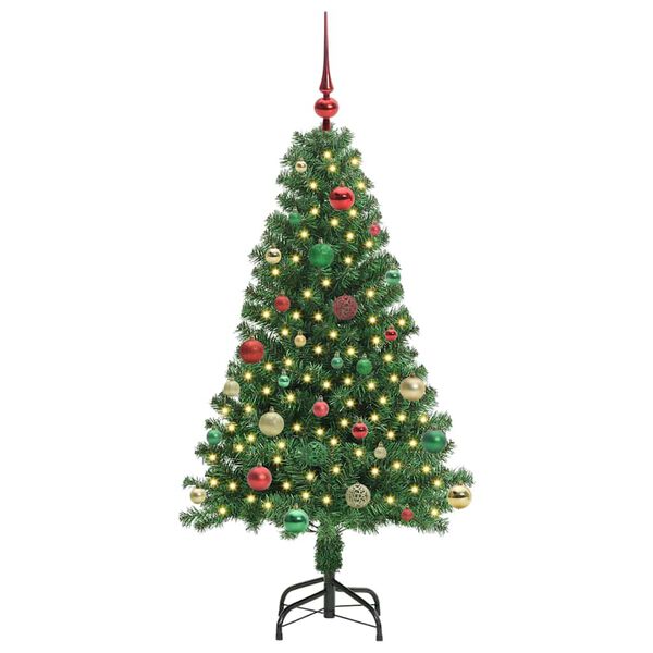 vidaXL K&uuml;nstlicher Weihnachtsbaum mit 150 LEDs mit St&auml;nder Gr&uuml;n 150 cm