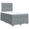 vidaXL Boxspringbett mit Matratze Hellgrau 120x190 cm Stoff