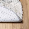 vidaXL Teppich Shaggy Hochflor NAVARRA Silbergrau 100x100 cm Polyester