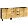 vidaXL Sideboard Set 3 stk. 180 x 33 x 75 cm Massivholz Mango