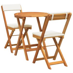 vidaXL Garten Essgruppe mit Kissen 3 pcs &Ouml;l-Natur Massivholz Akazie