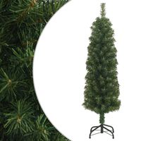 vidaXL Künstlicher Weihnachtsbaum Schlank mit Ständer Grün 120 cm PVC