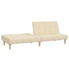 vidaXL Schlafsofa 2-Sitzer Creme Stoff