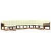 vidaXL Outdoor-Sofagarnitur mit Kissen 8 pcs Natur und Creme