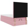 vidaXL Ottoman-Bett mit Matratzen & LEDs Rosa 80x200 cm Samt