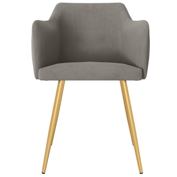 vidaXL Esszimmerst&uuml;hle 2 Stk. Hellgrau Samt