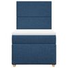 vidaXL Boxspringbett mit Matratze Blau 90x200 cm Stoff
