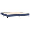 vidaXL Boxspringbett mit Matratze & LED Blau 200x200 cm Stoff