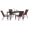 vidaXL Garten Essgruppe 5 pcs Braun und Schwarz