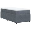 vidaXL Boxspringbett mit Matratze Dunkelgrau 90x200 cm Samt