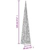 vidaXL Leuchtkegel Weihnachtsdekoration 60 LEDs Warmwei&szlig; 120 cm Acryl