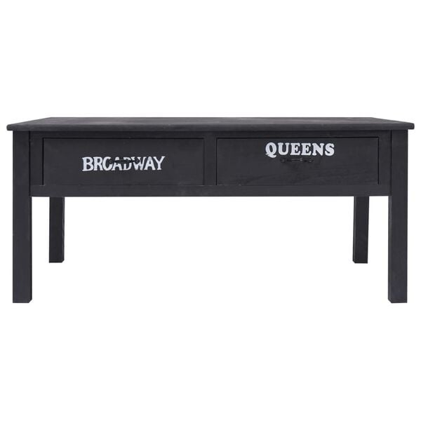 vidaXL Couchtisch Schwarz 100×50×45 cm Holz