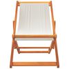 vidaXL Klappbare Strandst&uuml;hle 2 Stk. Cremewei&szlig; Stoff