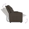 vidaXL Relaxsofa 4-Sitzer mit Getr&auml;nkehaltern Braun Stoff