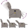 vidaXL Massagesessel Taupe Stoff