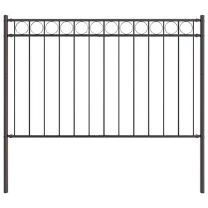 vidaXL Zaunelement ASSEN Grau 170 x 130 cm Stahl