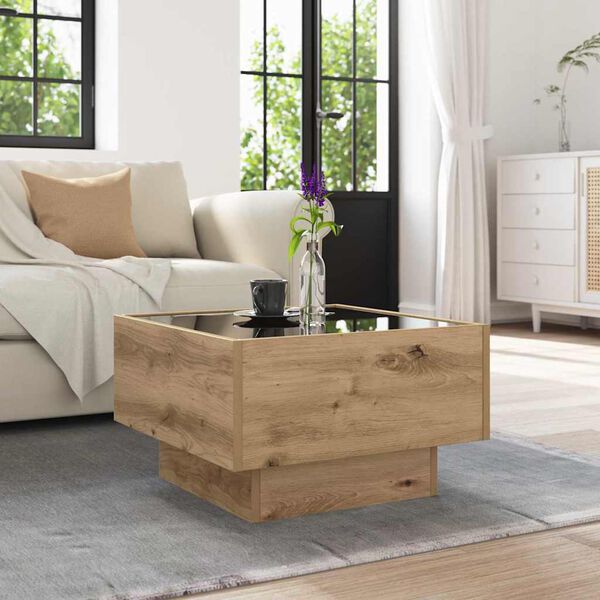 vidaXL Couchtisch Artisan-Eiche 50 x 50 x 30 cm Holzwerkstoff