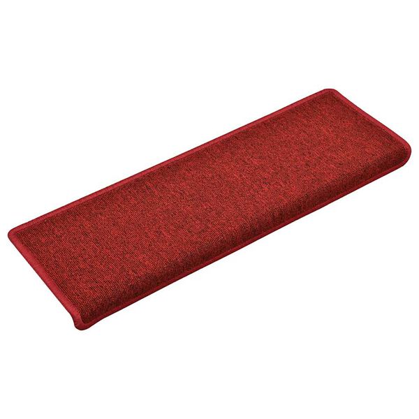 vidaXL Stufenmatten 30 Stk. 65x21x4 cm Rot Rechteckiger Rand