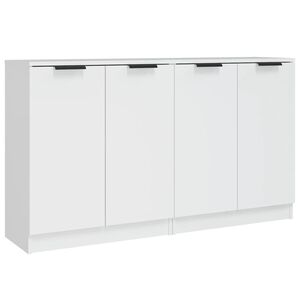 vidaXL Sideboards 2 Stk. Wei&szlig; 60x30x70 cm Holzwerkstoff