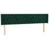 vidaXL Kopfteil mit Ohren Dunkelgr&uuml;n 203x16x78/88 cm Samt