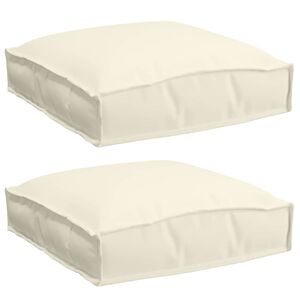 vidaXL Kissen 2 pcs Creme 40 x 40 x 8 cm Oxford-Stoff